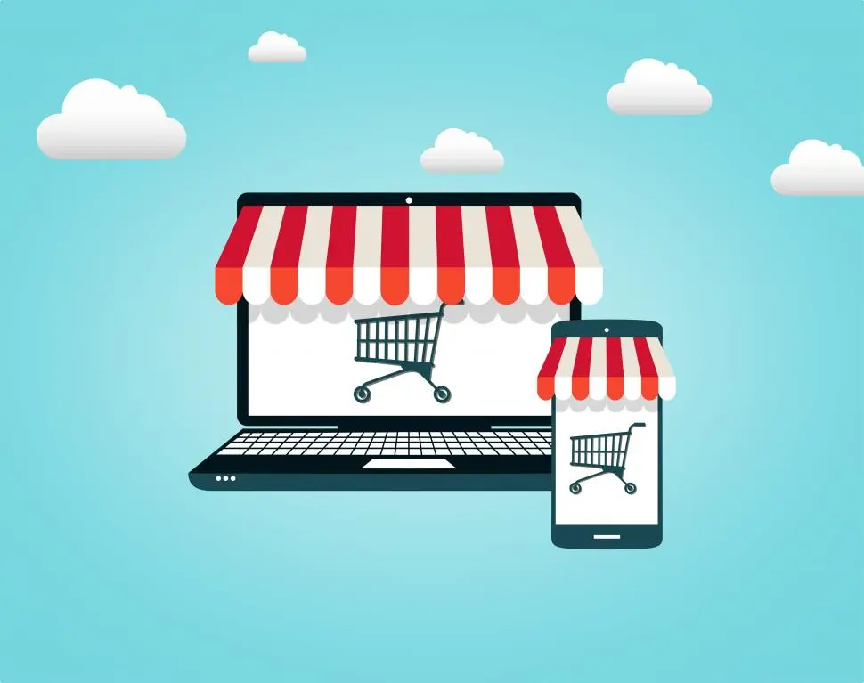 m_Online_Shopping_-_Shopping_Cart_on_Screen